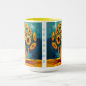 Gelbe Sonnenblumen Personalisiert Tasse (Zentrum)