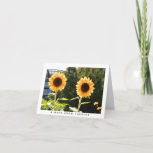 Gelbe Sonnenblumen Personalisierte Note Card