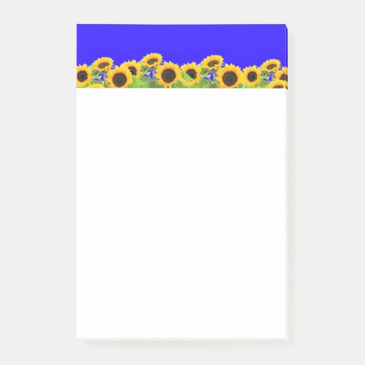Gelbe Sonnenblumen Post-it Notizen (Vorderseite)