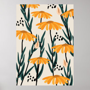 Gelbe Sonnenblumen Poster