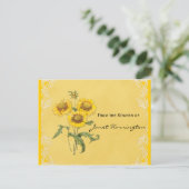 Gelbe Sonnenblumen Recipe Cards Postkarte (Stehend Vorderseite)