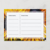 Gelbe Sonnenblumen schicke Braut, um Rezeptionskar Postkarte (Rückseite)