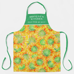 Gelbe Sonnenblumen Schürze