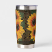 Gelbe Sonnenblumen-Seele Thermobecher (Links)