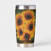 Gelbe Sonnenblumen-Seele Thermobecher (Vorderseite)