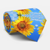 Gelbe Sonnenblumen Sommer Schlips Krawatte (Gerollt)