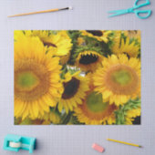 Gelbe Sonnenblumen Sommergewebe Seidenpapier (Basteln)