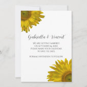 Gelbe Sonnenblumen Sommerhochzeit retten das Datum Save The Date (Vorderseite)