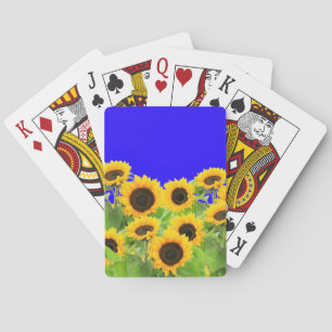Gelbe Sonnenblumen Spielkarten