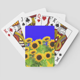 Gelbe Sonnenblumen Spielkarten
