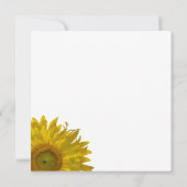 Gelbe Sonnenblumen Süße 16 Geburtstagsparty Einladung (Rückseite)