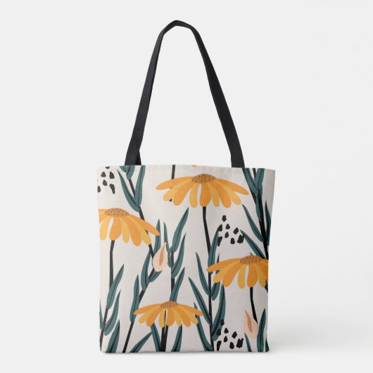 Gelbe Sonnenblumen Tasche (Rückseite)