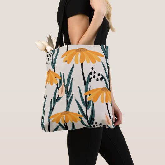 Gelbe Sonnenblumen Tasche (Von Nahem)