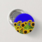 Gelbe Sonnenblumen-Taste Button (Vorne & Hinten)