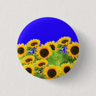 Gelbe Sonnenblumen-Taste Button