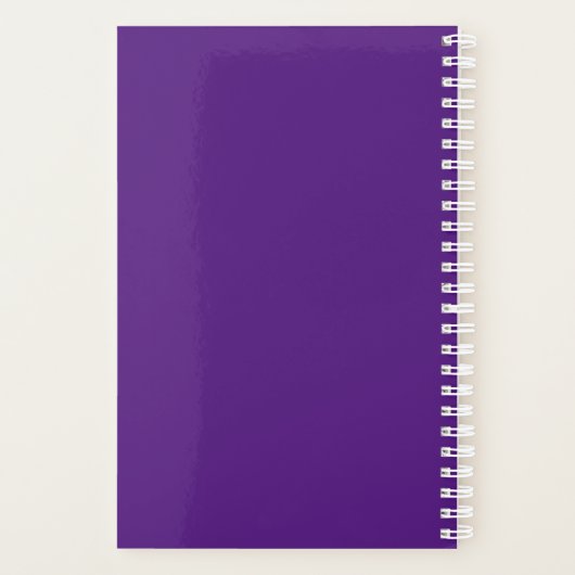 Gelbe Sonnenblumen Trendy Lila Blumen Planer (Rückseite)