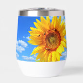 Gelbe Sonnenblumen und Bienen auf blauem Himmel (Vorderseite)