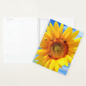 Gelbe Sonnenblumen und Bienen auf blauem Himmel -  Planer (Anzeige)