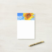 Gelbe Sonnenblumen und Bienen auf blauem Himmel - Post-it Klebezettel (Auf Schreibtisch)