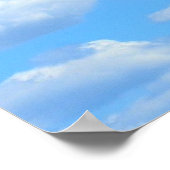 Gelbe Sonnenblumen und Bienen auf blauem Himmel -  Poster (Ecke)