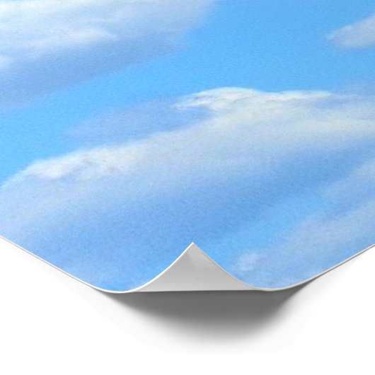 Gelbe Sonnenblumen und Bienen auf blauem Himmel -  Poster (Ecke)