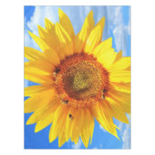 Gelbe Sonnenblumen und Bienen auf blauem Himmel - Tischdecke (Vorderseite)