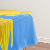 Gelbe Sonnenblumen und Bienen auf blauem Himmel - Tischdecke (Beispiel)