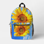 Gelbe Sonnenblumen und Bienen-Rucksack Blue Sky Bedruckter Rucksack (Vorderseite)