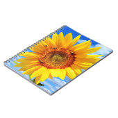 Gelbe Sonnenblumen und Bienenkapital Notizblock (Linke Seite)