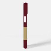 Gelbe Sonnenblumen und Burgund und Gold gestreift Case-Mate iPhone Hülle (Rückseite / Rechts)