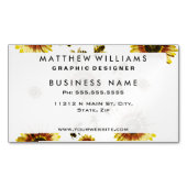 Gelbe Sonnenblumen und Honigbienen Sommermuster Magnetische Visitenkarte (Vorderseite)