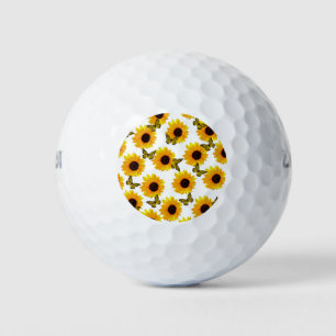 Gelbe Sonnenblumen und Schmetterlinge, Golfplätze Golfball