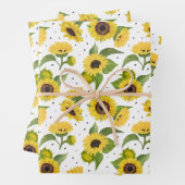 Gelbe Sonnenblumen und Sonnenblumen Geschenkpapier Set (Beispiel)