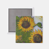 Gelbe Sonnenblumen von Paris Magnet (Vorderseite/Rückseite)