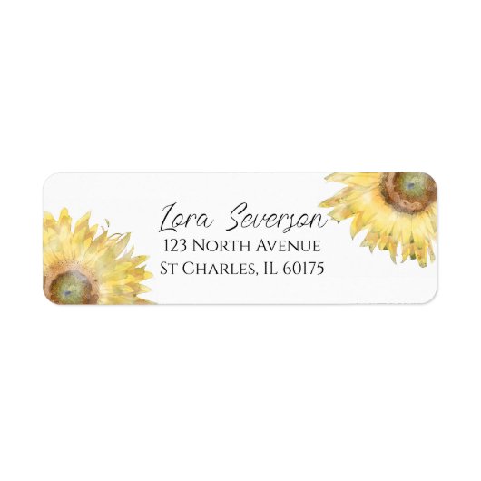 Gelbe Sonnenblumen Wasserfarbe (Vorne)