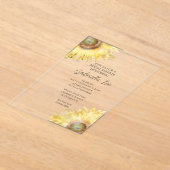 Gelbe Sonnenblumen Wasserfarbenes Brautparty Acryleinladungen (Ablage )