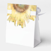 Gelbe Sonnenblumen Wasserfarbenprägung Geschenkschachtel (Rückseite)