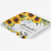 Gelbe Sonnenblumen Weiße Daisien Geburtsname Pappteller (Gewinkelt)