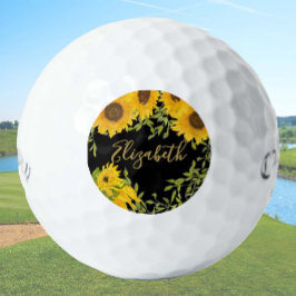Gelbe Sonnenblumen Zierfrauen Golfball