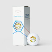 Gelbe Sonnenblumen Zierfrauen Golfball (Verpackung)