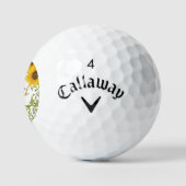 Gelbe Sonnenblumen Zierfrauen Golfball (Logo)