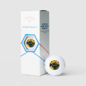 Gelbe Sonnenblumen Zierfrauen Golfball (Verpackung)