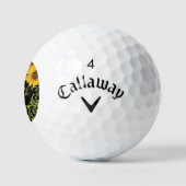 Gelbe Sonnenblumen Zierfrauen Golfball (Logo)