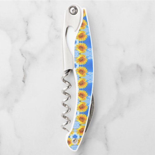 Gelbe Sonnenblumencreme Kellnermesser (Vorderseite)