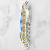 Gelbe Sonnenblumencreme Kellnermesser (Rückseite)