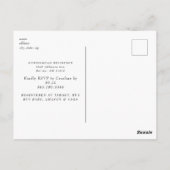 Gelbe Sonnenblumendusche ändert das Datum Postkarte (Rückseite)