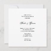 Gelbe Sonnenblumenecke Post Hochzeitssfeier Einladung (Rückseite)