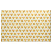 Gelbe Sonnenblumenherzen auf hellgelbem Stoff (Yard (91,4 cm))