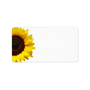 Gelbe Sonnenblumenhochzeit oder allgemeine Leeradr Adressaufkleber