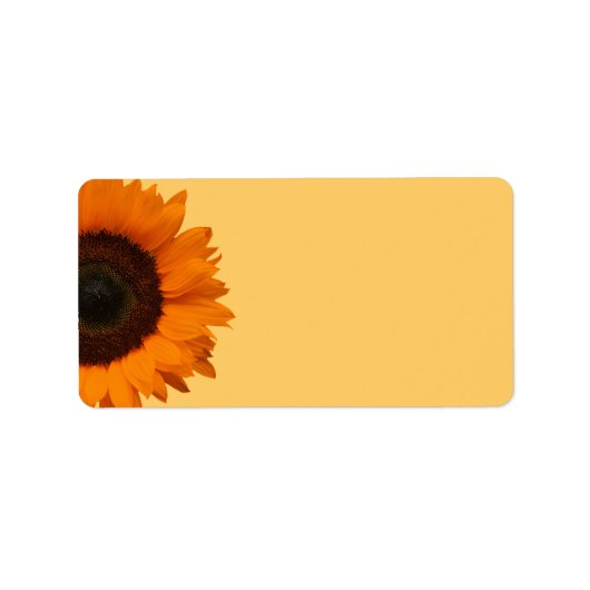 Gelbe Sonnenblumenhochzeit oder allgemeine Leeradr Adressaufkleber (Vorne)